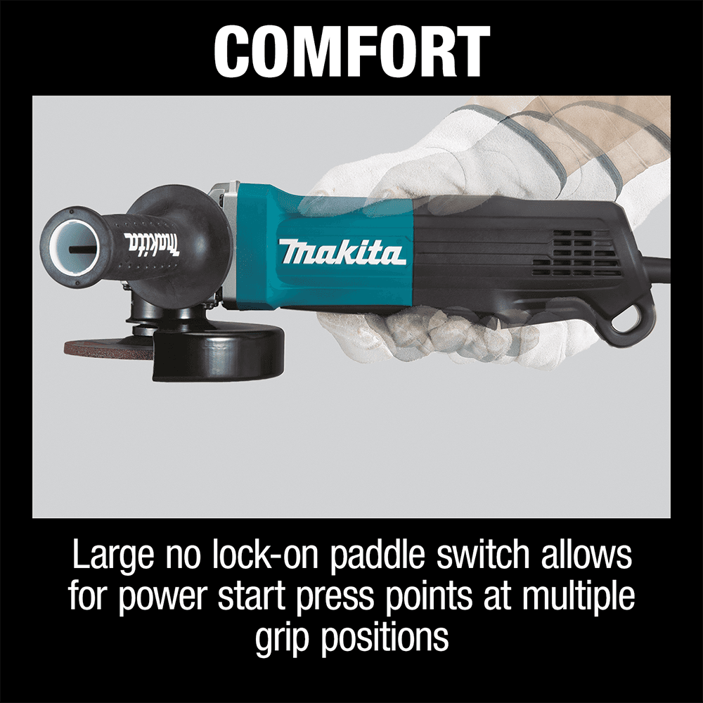 4-1/2" - 5" Angle Grinder with AC/DC Paddle Switch Alt 19 - Image