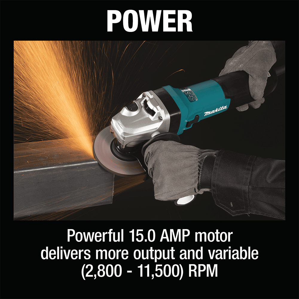 5" SJS II High-Power Angle Grinder, 15 Amp Alt 4 - Image