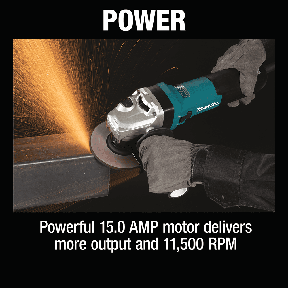 5" SJS II High-Power Angle Grinder, 12-7/8" Length Alt 3 - Image
