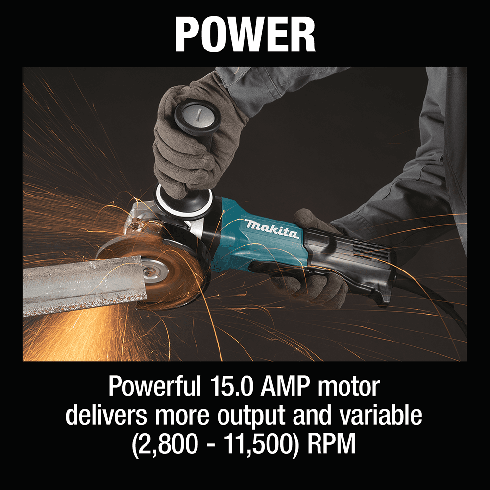 5" SJS II High-Power Angle Grinder/Paddle/Switch with Break Alt 4 - Image