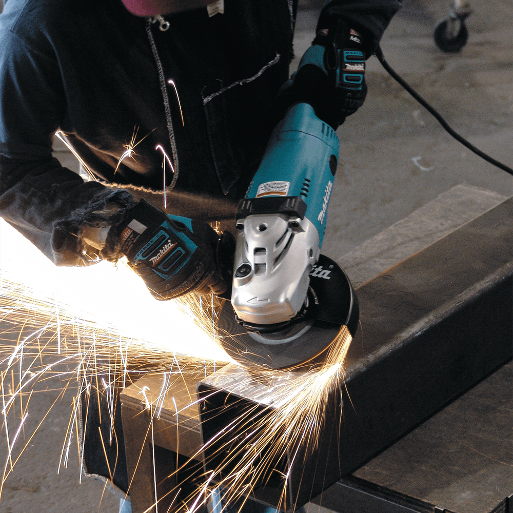 7" Angle Grinder with AC/DC Rear Trigger Handle Switch Alt 2 - Image