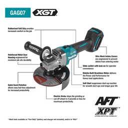 6" 40V max XGT Brushless Cordless Angle Grinder with Electric Brake Tool Only Alt 1 - Image