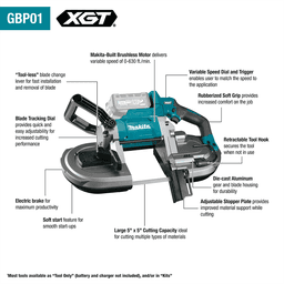 40V Max XGT Brushless Cordless Deep Cut Portable Band Saw Kit (4.0Ah) Alt 6 - Image