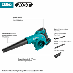 40V Max XGT Cordless Compact Blower, Tool Only Alt 1 - Image