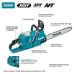 40V Max XGT Brushless Cordless 18" Chain Saw Tool Only Alt 2 - Image