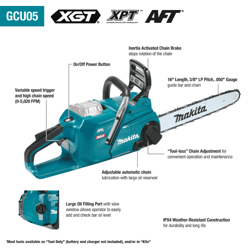 40V max XGT Brushless Cordless 16" Chain Saw Kit (4.0Ah) Alt 24 - Image