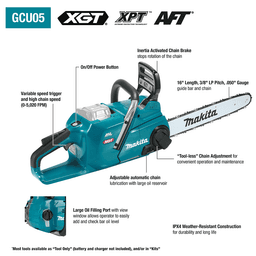 40V Max XGT Brushless Cordless 5.0Ah Chain Saw Kit Alt 3 - Image