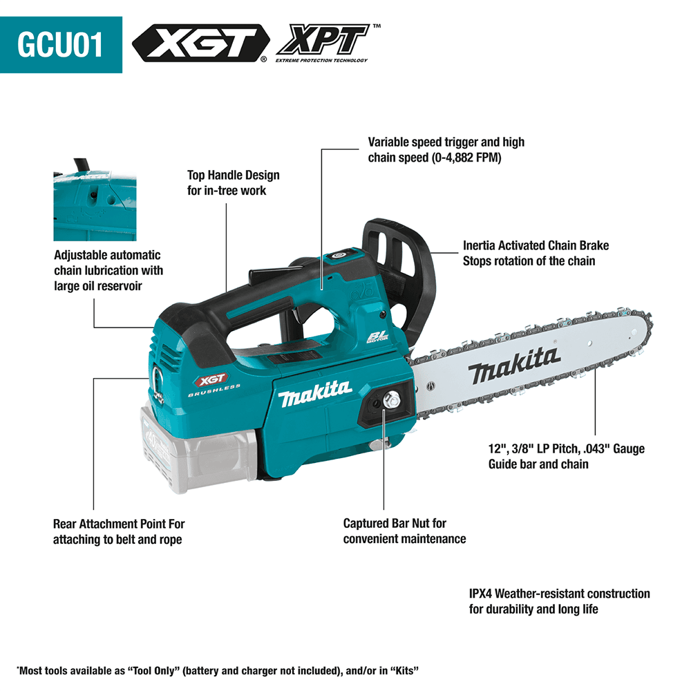 40V max XGT Brushless Cordless 14" Top Handle Chain Saw Kit (4.0Ah) Alt 13 - Image