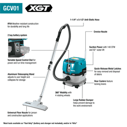 40V max XGT 2.1 Gallon Brushless Cordless Wet/Dry Dust Extractor/Vacuum Tool Only Alt 2 - Image
