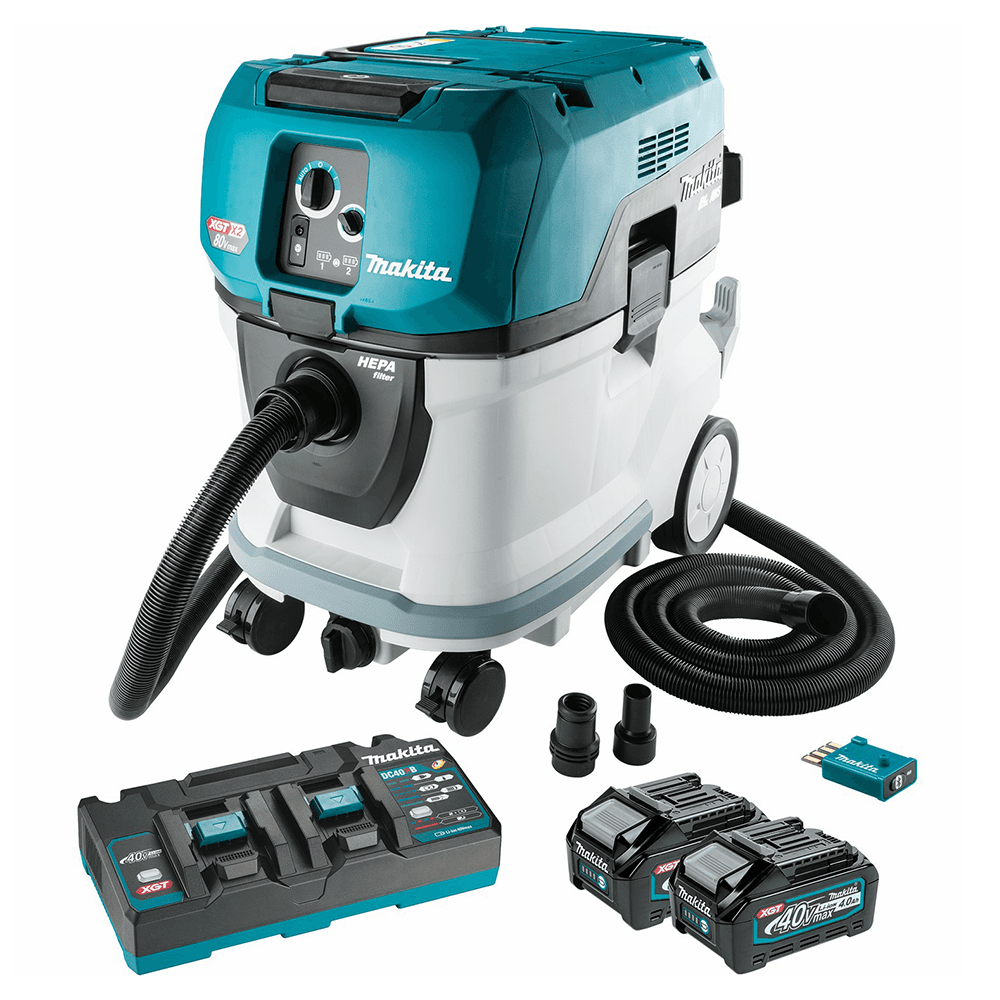 80V Max (40V Max X2) XGT Brushless Cordless 10 Gallon HEPA Filter Wet/Dry Dust Extractor/Vacuum Kit AWS (4.0Ah) Main - Image