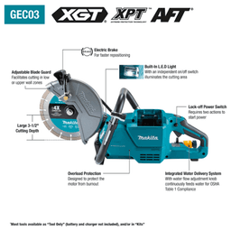 40V Max XGT Brushless Cordless 9" Power Cutter with AFT/Electric Brake Tool Only Alt 1 - Image