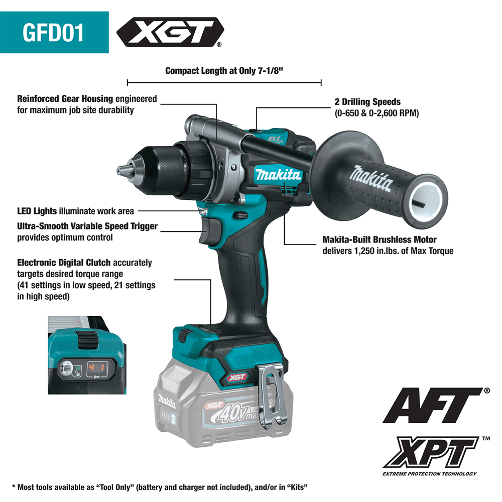 40V max XGT Brushless Cordless 1/2" Driver-Drill Tool Only Alt 2 - Image