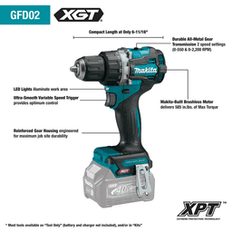 40V max XGT Compact Brushless Cordless 1/2" Driver-Drill Tool Only Alt 2 - Image