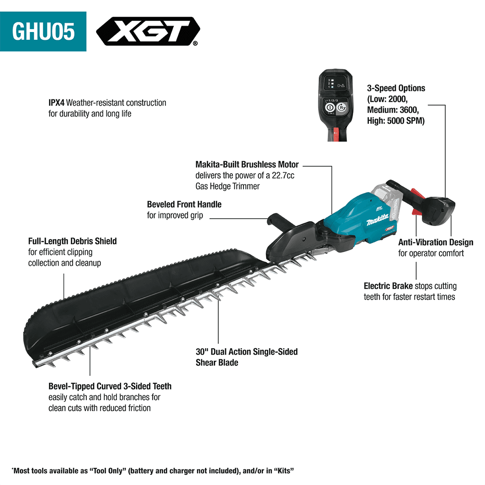 40V max XGT Brushless Cordless 30" Single-Sided Hedge Trimmer Kit (4.0Ah) Alt 13 - Image
