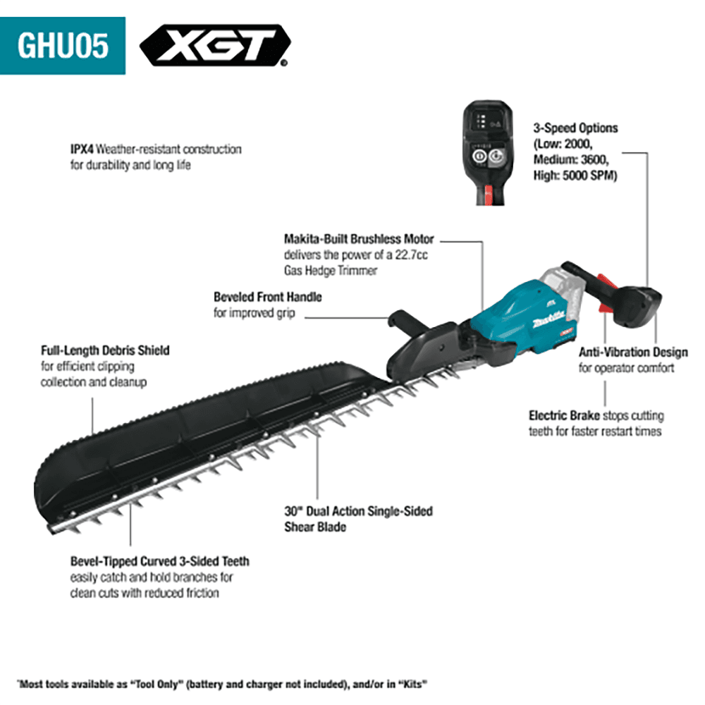 40V Max XGT Brushless Cordless 30" Single‑Sided Hedge Trimmer Kit (5.0Ah) Alt 6 - Image
