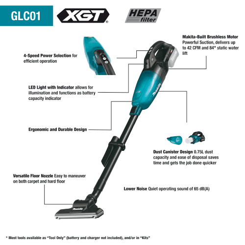 40V max XGT Brushless Cordless 4-Speed HEPA Filter Compact Stick Vacuum Kit (2.0Ah) Alt 15 - Image