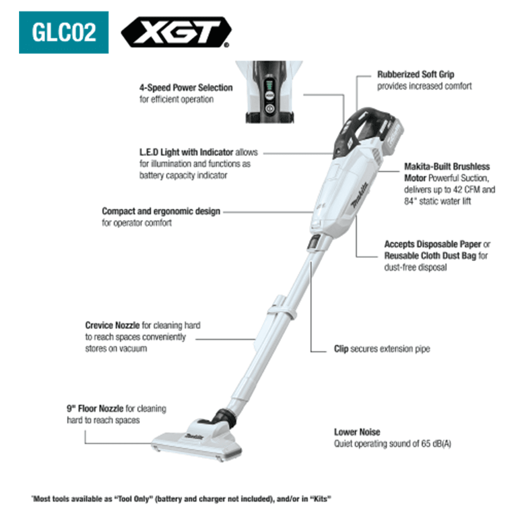 40V Max XGT Brushless Cordless 4‑Speed Compact Stick Vacuum with Dust Bag Tool Only Alt 1 - Image