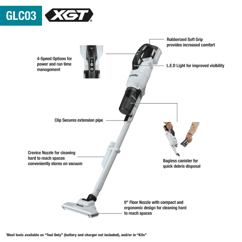 40V max XGT Brushless Cordless Cyclonic 4-Speed HEPA Filter Compact Stick Vacuum Kit (2.0Ah) Alt 12 - Image