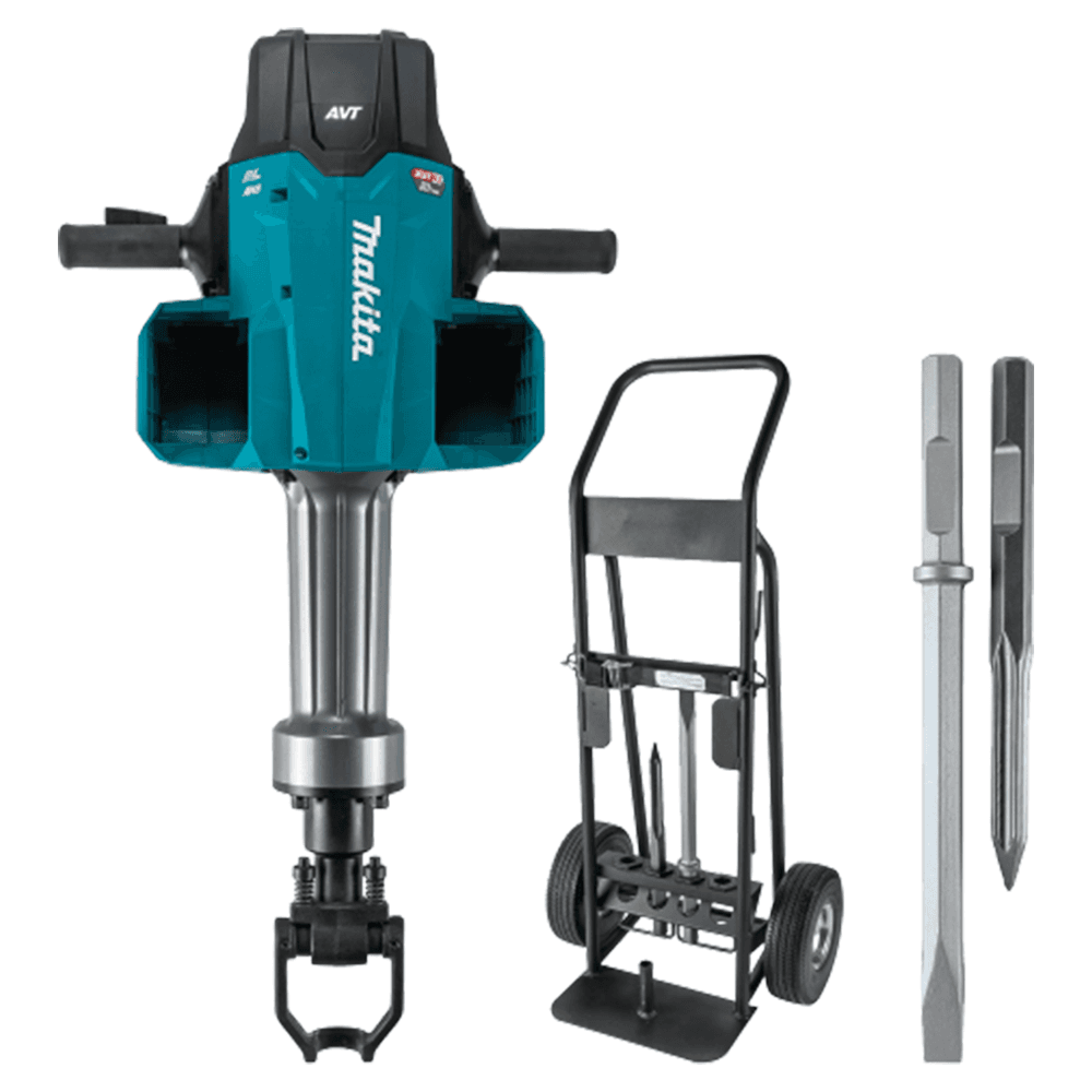 70 lb. AVT Breaker Hammer Kit AWS Capable with 4 Batteries, 1‑1/8" Hex Alt 14 - Image