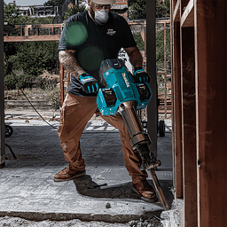 70 lb. AVT Breaker Hammer Kit AWS Capable with 4 Batteries, 1‑1/8" Hex Alt 21 - Image