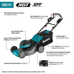 40V Max XGT Brushless 21" Self‑Propelled Commercial Lawn Mower Kit (8.0Ah) Alt 2 - Image