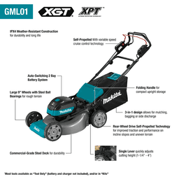 40V max XGT Brushless 21" Self-Propelled Commercial Lawn Mower Kit (4.0Ah) Alt 13 - Image