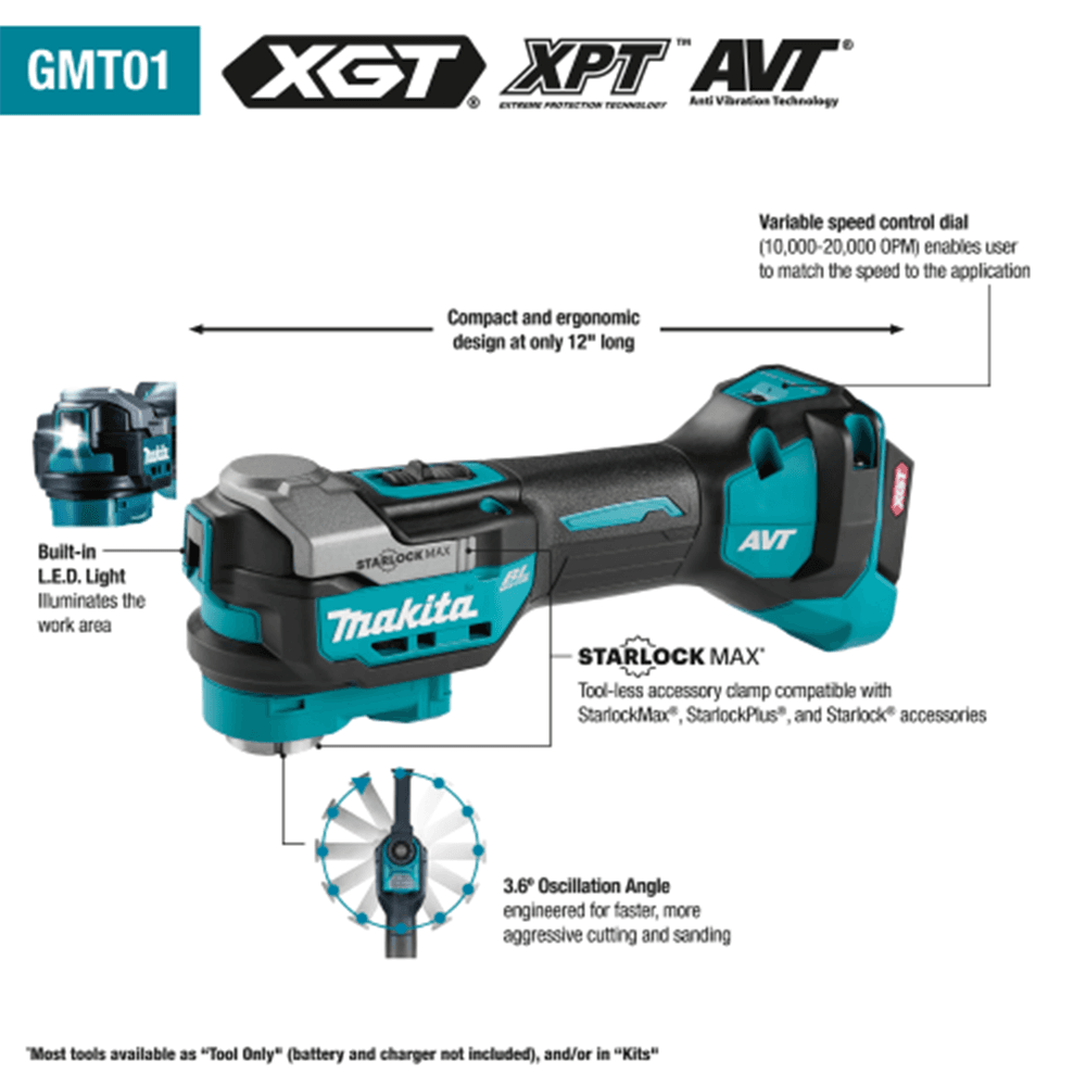 40V Max XGT Brushless Cordless StarlockMax Oscillating Multi‑Tool, Tool Only Alt 7 - Image