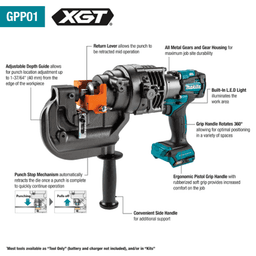 40V Max XGT Brushless Cordless 3/8" Metal Hole Puncher, Tool Only Alt 1 - Image