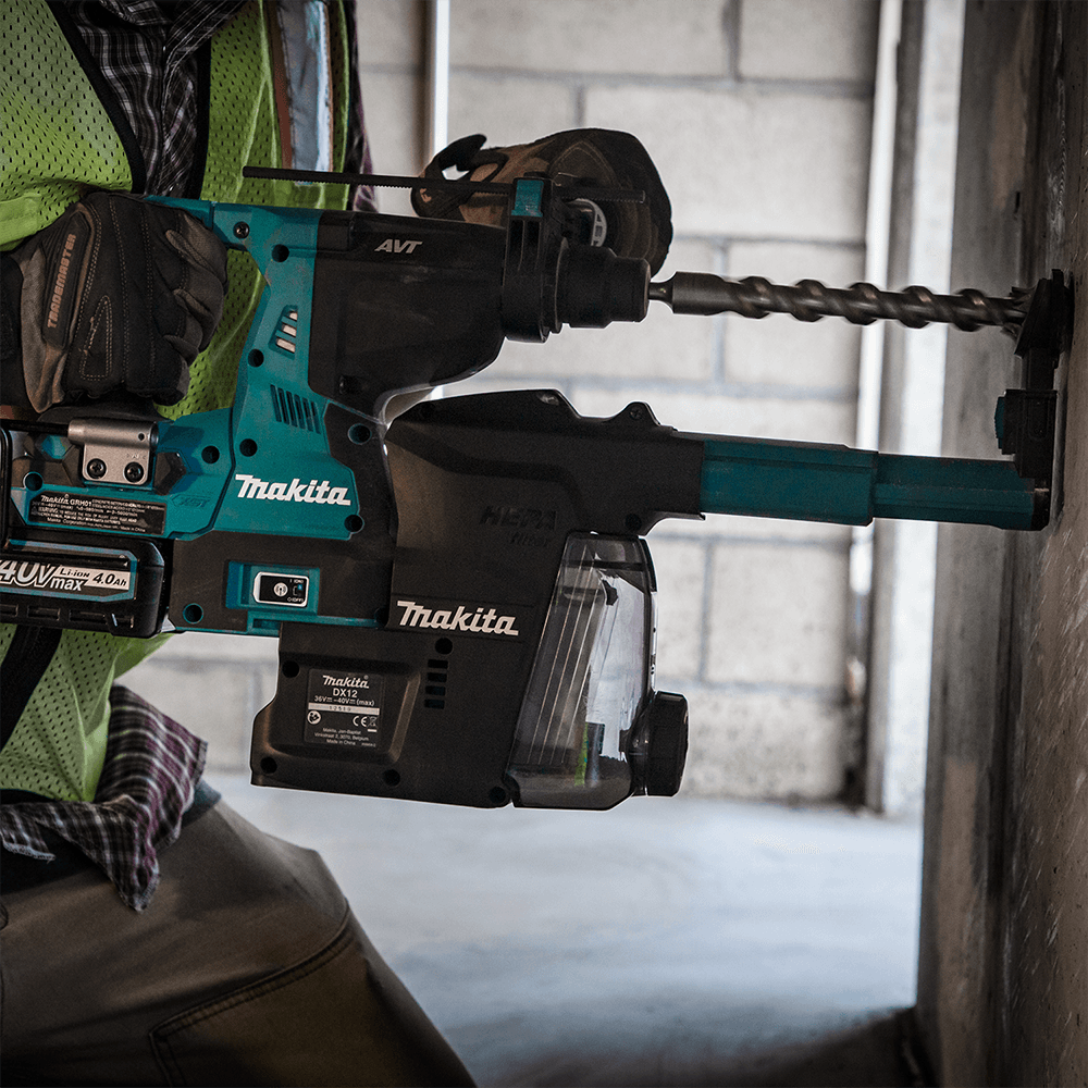40 V Max XGT Brushless Cordless 1-1/8" SDS-PLUS AVT Rotary Hammer Kit with Dust Extractor/AFT/AWS Capable (4.0Ah) Alt 8 - Image