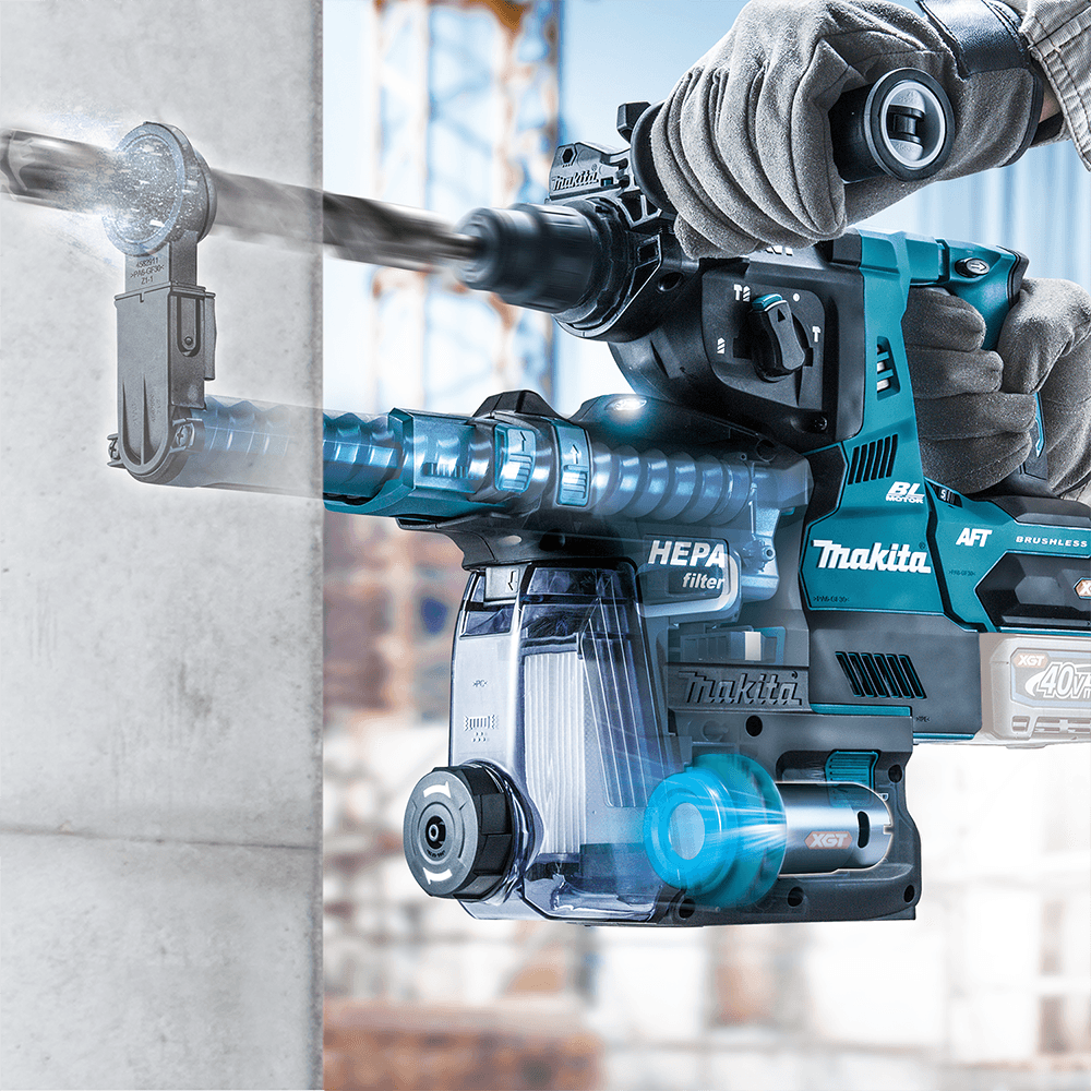 40 V Max XGT Brushless Cordless 1-1/8" SDS-PLUS AVT Rotary Hammer Tool Only with Dust Extractor/AFT/AWS Capable Alt 16 - Image