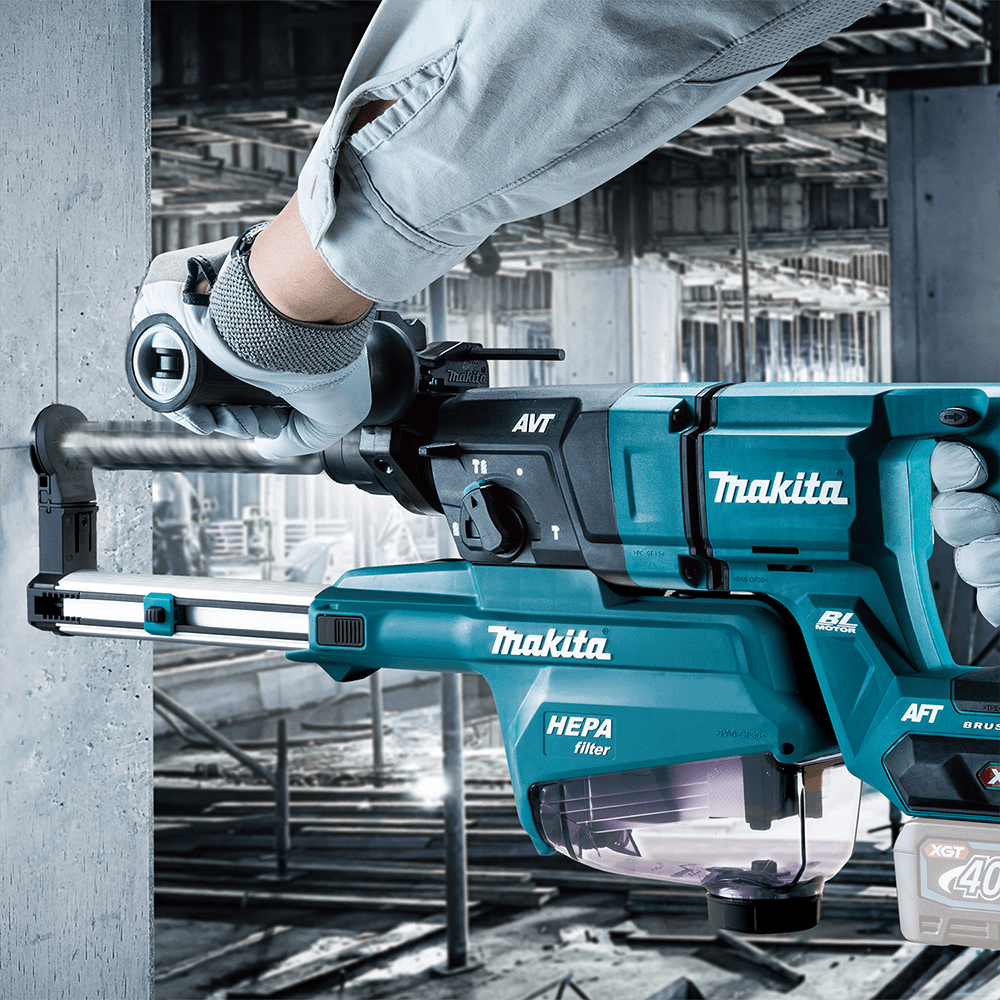 40 V Max XGT Brushless 1-1/8" SDS-PLUS AVT D-Handle Rotary Hammer Tool Only with Dust Extractor/AFT/AWS Capable Alt 3 - Image