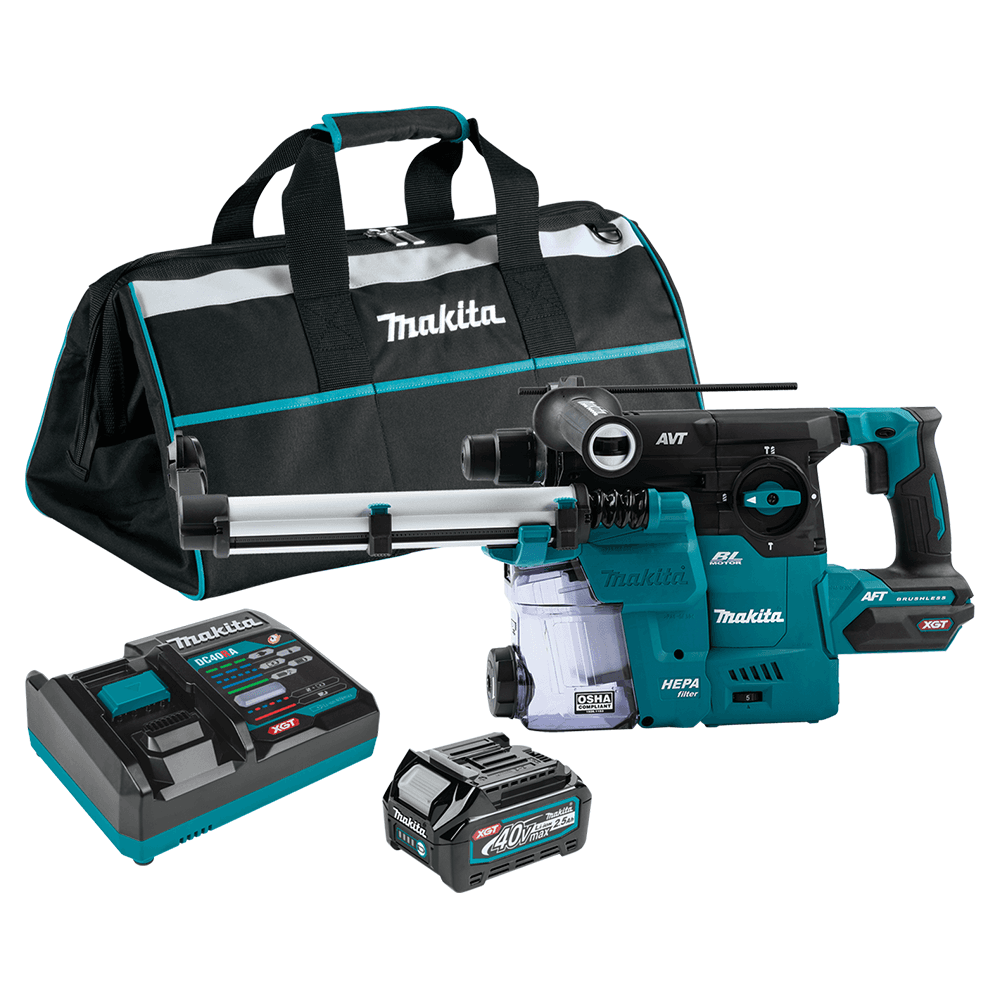 40 V Max XGT Brushless Cordless 1-3/16" SDS-PLUS AVT Rotary Hammer Kit with Dust Extractor/AFT/AWS Capable (4.0Ah) Main - Image