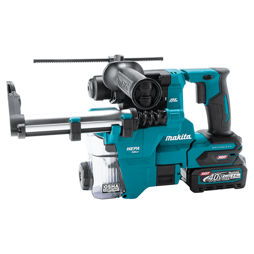 40 V Max XGT Brushless Cordless 13/16" SDS-PLUS AVT Rotary Hammer Kit with Dust Extractor/AFT/AWS Capable (2.5Ah) Alt 1 - Image