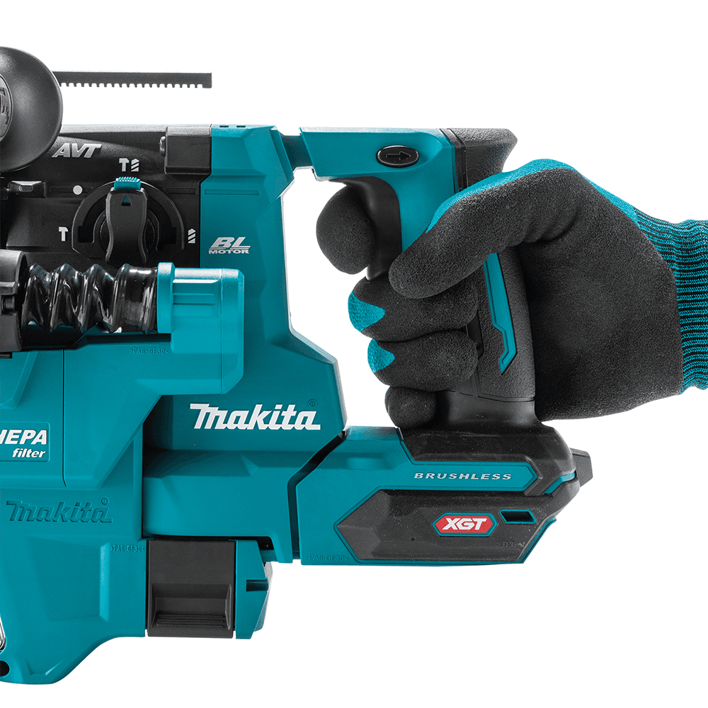 40 V Max XGT Brushless Cordless 13/16" SDS-PLUS AVT Rotary Hammer Kit with Dust Extractor/AFT/AWS Capable (2.5Ah) Alt 11 - Image