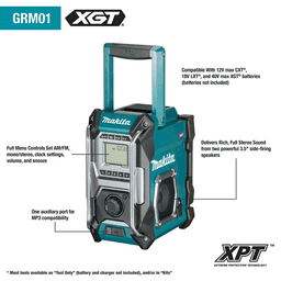40V max XGT Cordless/Corded Job Site Radio Tool Only Alt 3 - Image