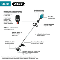 40V max XGT Brushless Cordless 17" High Torque String Trimmer Kit (4.0Ah) Alt 11 - Image