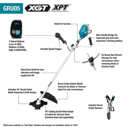 80V Max (40V Max X2) XGT Brushless Cordless Brush Cutter Kit (4.0Ah) Alt 2 - Image