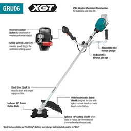 GRU06T 40V Max XGT Brushless Cordless Brush Cutter Kit (5.0Ah) Alt 2 - Image