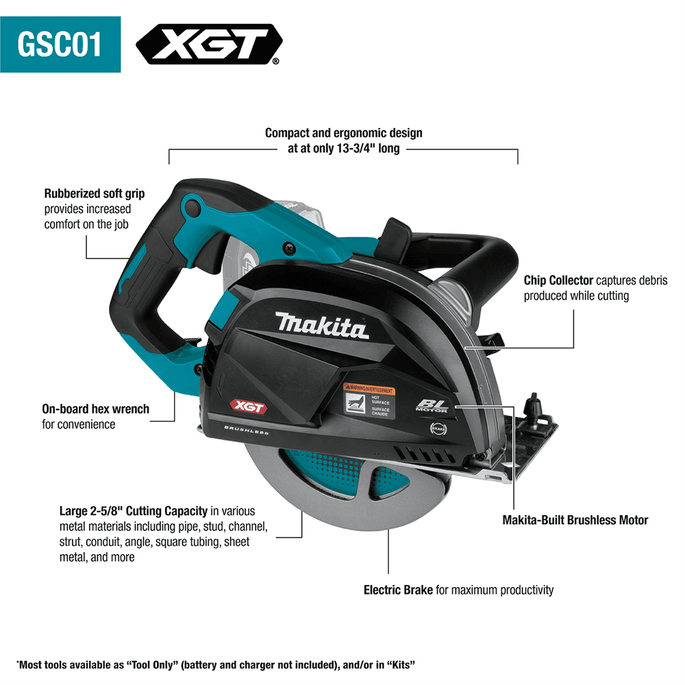 40V max XGT Brushless Cordless 7-1/4" Metal Cutting Saw Tool Only with Electric Brake/Chip Collector Alt 1 - Image