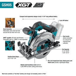 40V max XGT Brushless Cordless 6-1/2" Circular Saw Kit with AWS Capable (4.0 Ah) Alt 11 - Image
