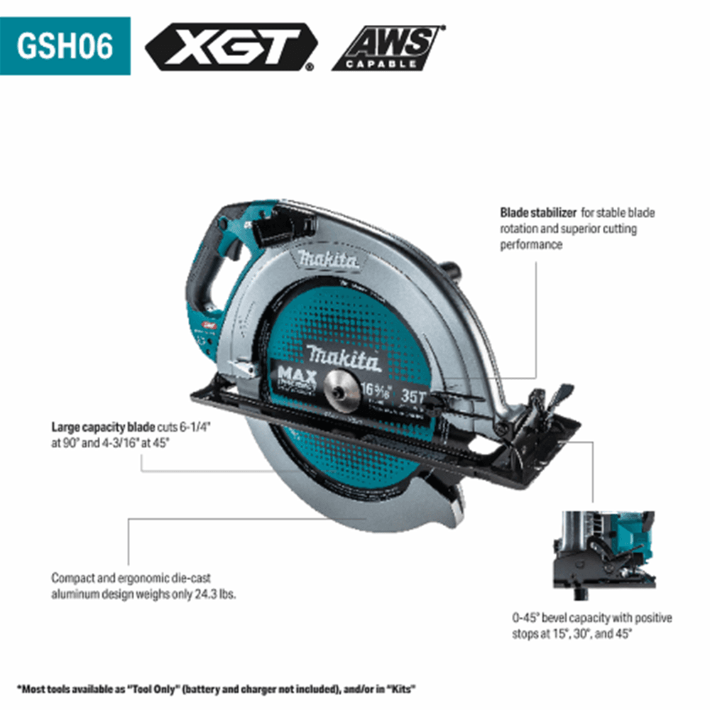 16‑5/16" 40V Max XGT Brushless Cordless Circular Saw with AWS Capable, Tool Only Alt 1 - Image