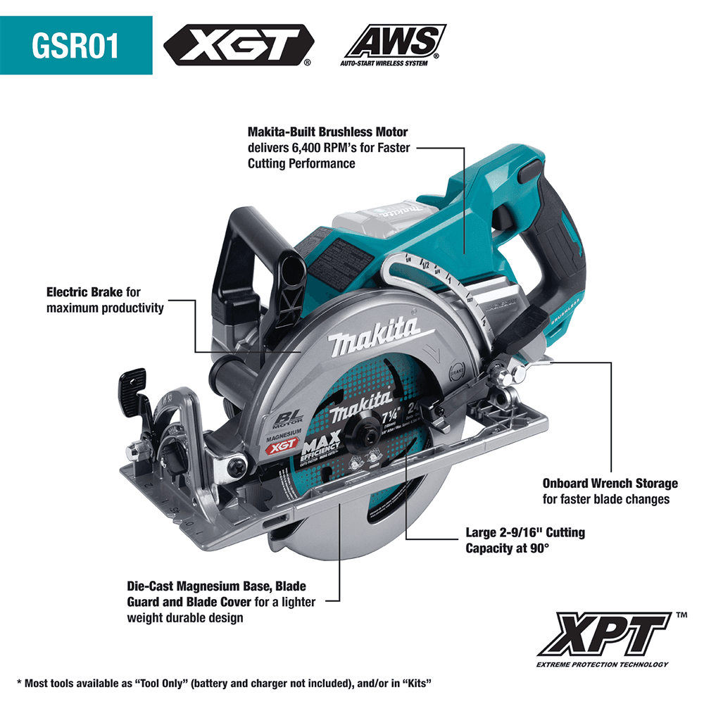 40V max XGT Brushless Cordless Rear Handle 7-1/4" Circular Saw Tool Only Alt 7 - Image