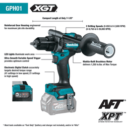 40V Max XGT Brushless Cordless Combo Kit (4.0Ah) Alt 7 - Image