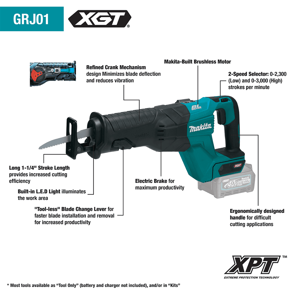 40V max XGT Brushless Cordless 4-Piece Combo Kit (2.5Ah/4.0Ah) Alt 25 - Image