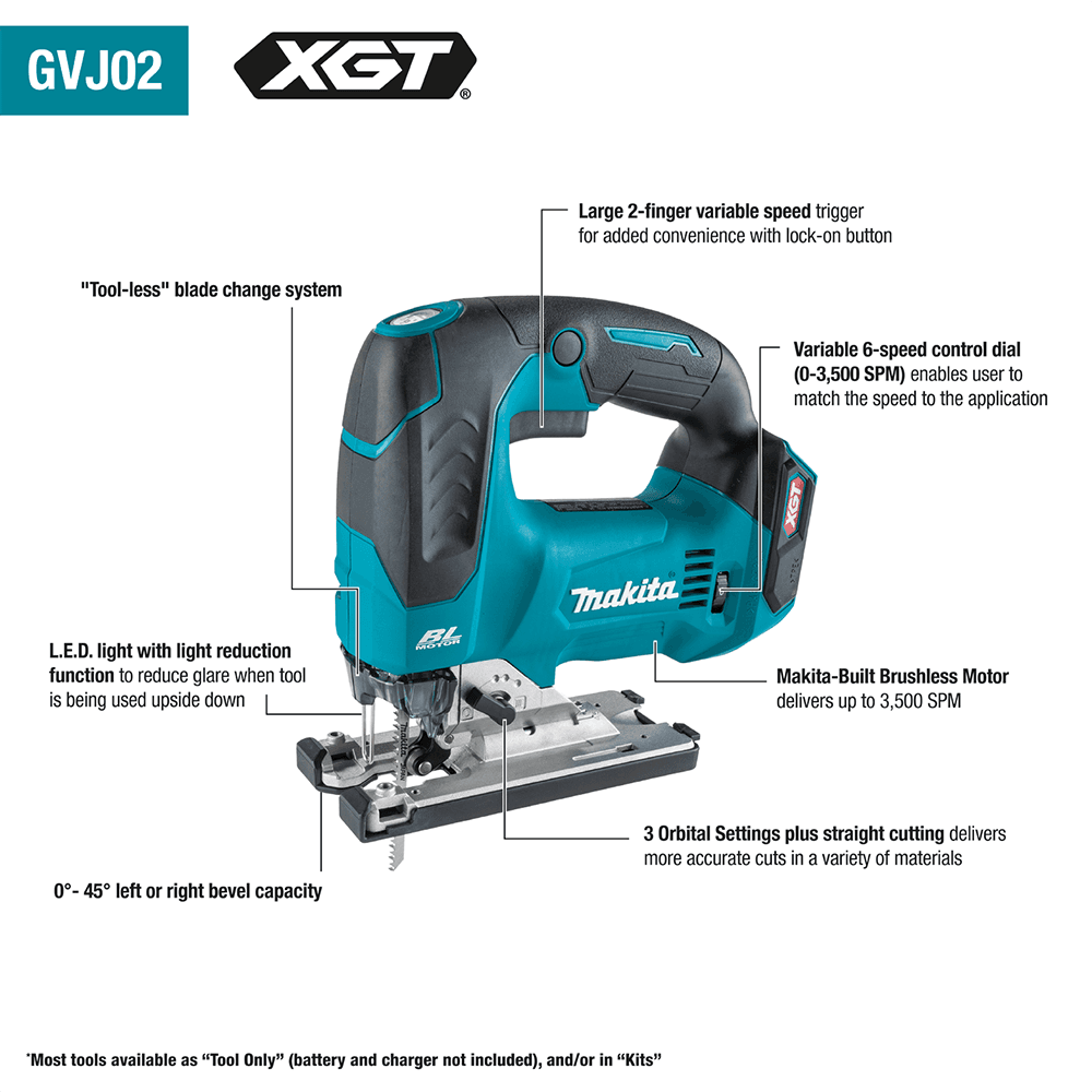 40V max XGT Brushless Cordless Jig Saw Tool Only Alt 8 - Image