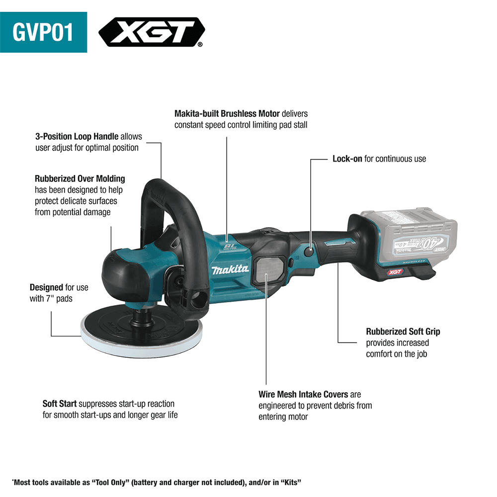 40V max XGT Brushless Cordless 7" Polisher Kit (4.0 Ah) Alt 5 - Image
