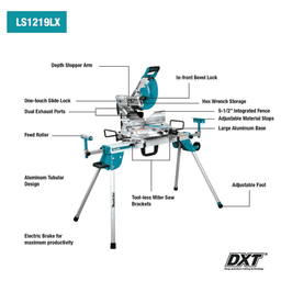 12" Dual‑Bevel Sliding Compound Miter Saw with Laser/Stand Alt 2 - Image