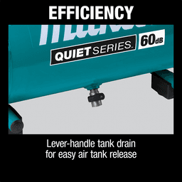 Quiet 1 HP Compact Oil-Free Electric Air Compressor Alt 4 - Image