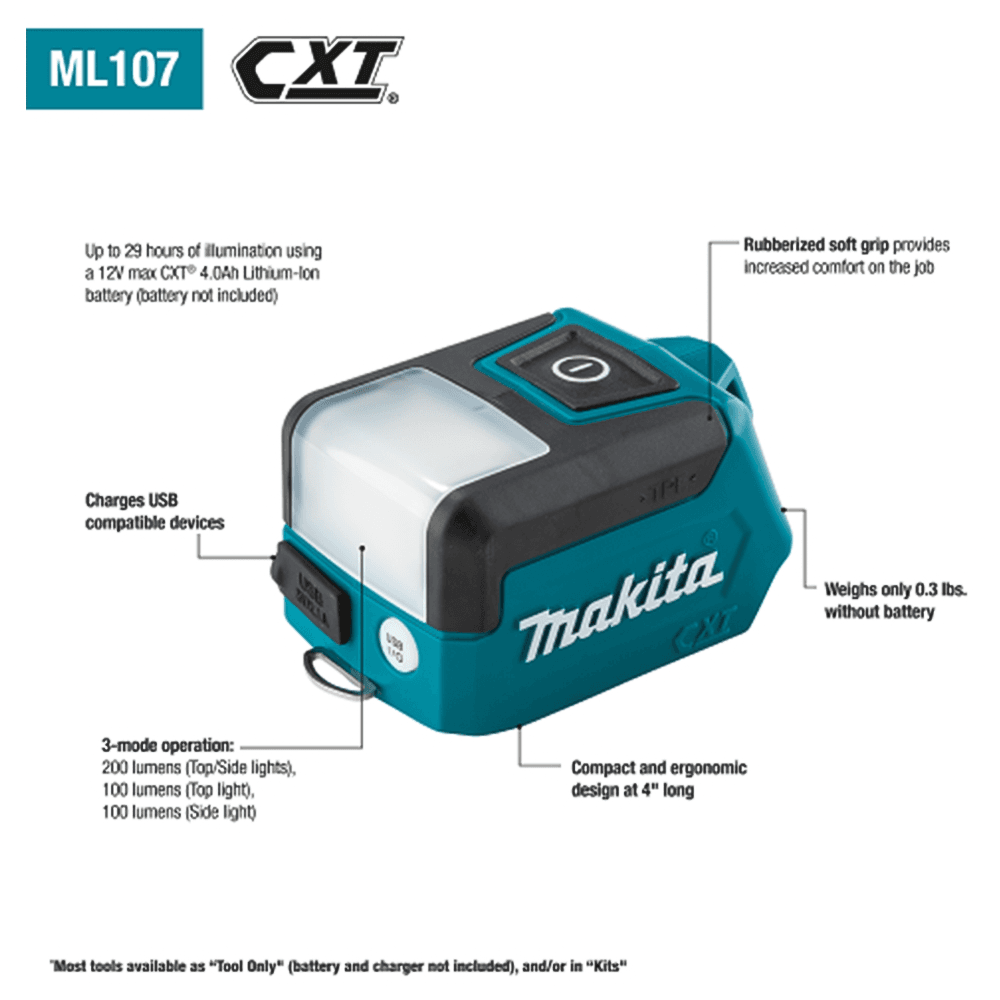 12V Max CXT Compact L.E.D. Flashlight, Flashlight Only Alt 1 - Image