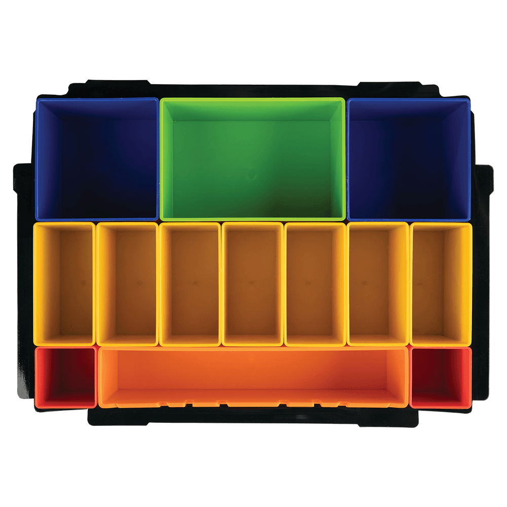 MAKPAC Interlocking Case Insert Tray with Colored Compartments/Foam Lid Alt 2 - Image